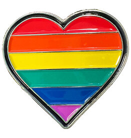 Advantage Emblem & Screen Prnt Rainbow Heart Pride Pin