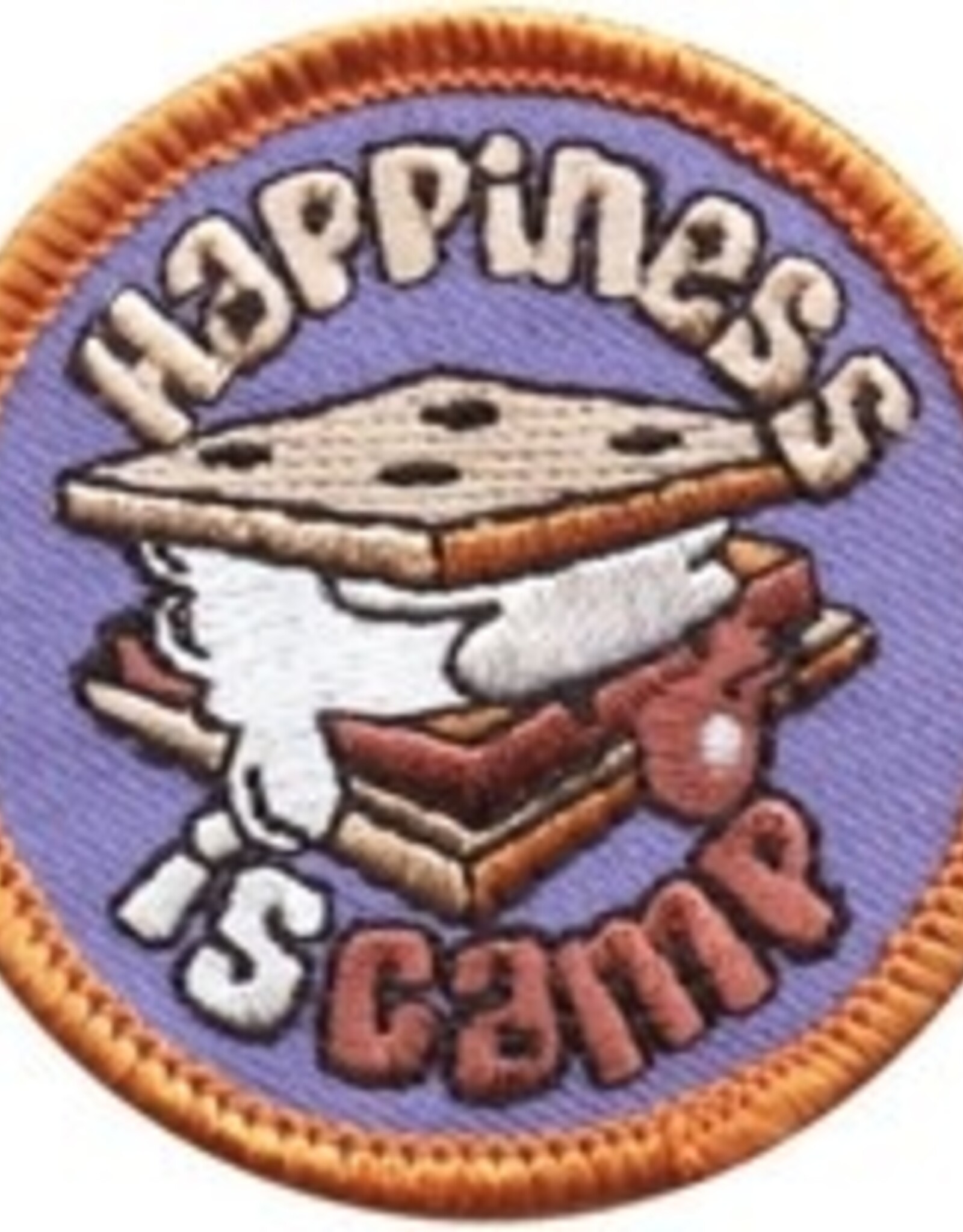 Advantage Emblem & Screen Prnt Happiness is Camp Fun Patch