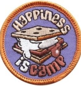 Advantage Emblem & Screen Prnt Happiness is Camp Fun Patch