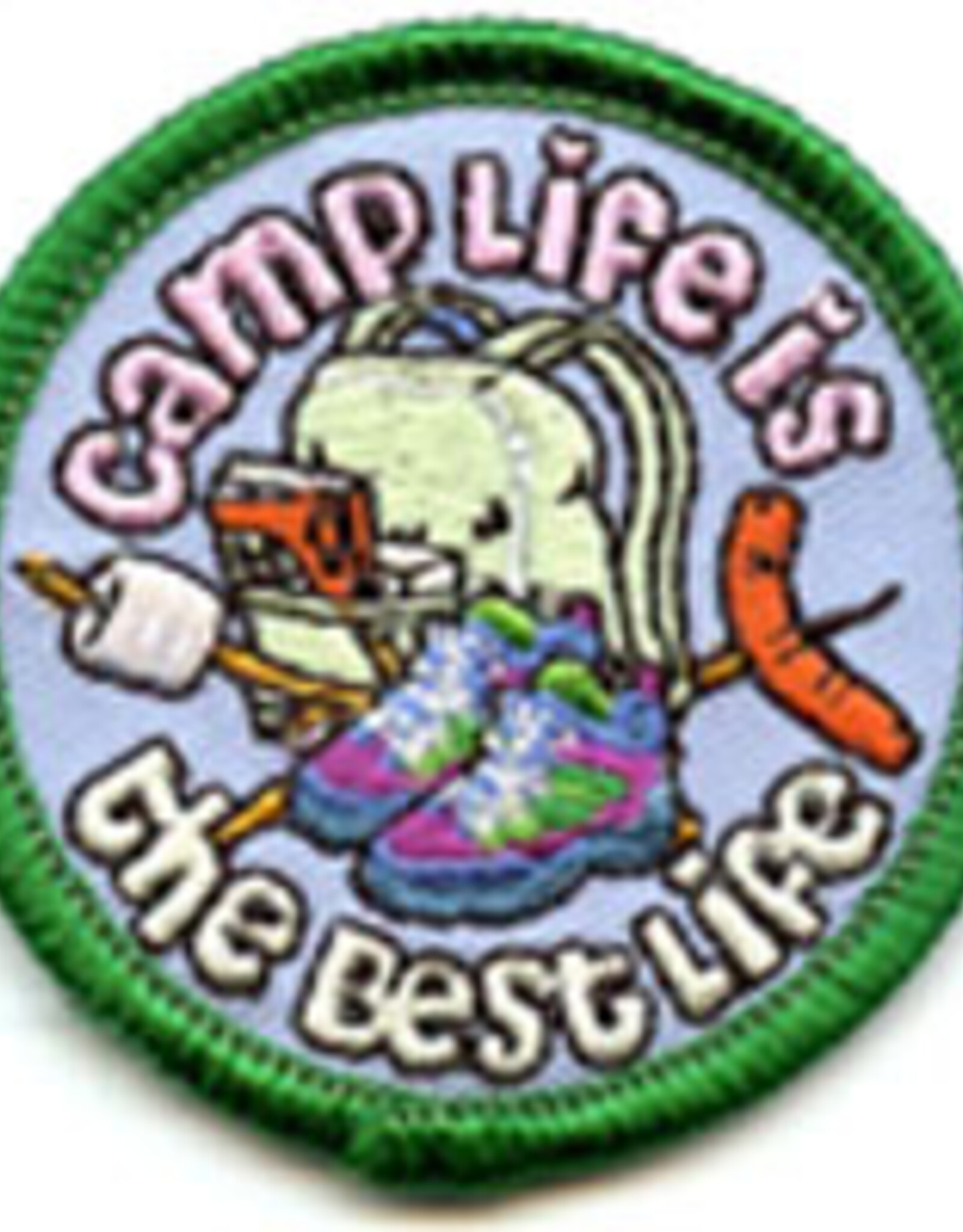 Advantage Emblem & Screen Prnt Camp Life is The Best Life Fun Patch