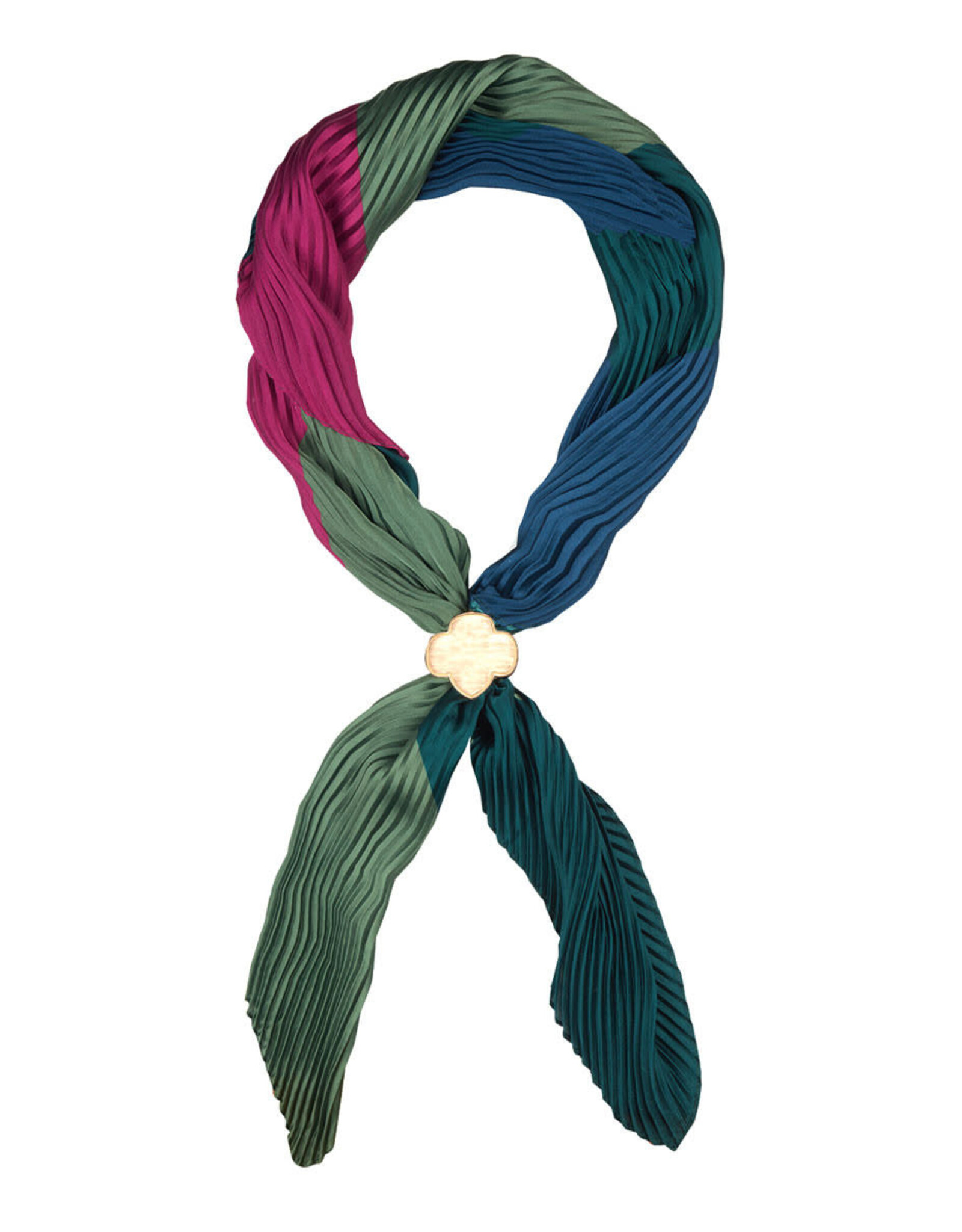 GIRL SCOUTS OF THE USA Official Pleated Color Block Scarf