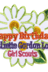GSUSA Happy Birthday JGL Daisy Iron-On Fun Patch