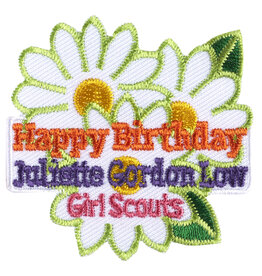 GSUSA Happy Birthday JGL Daisy Iron-On Fun Patch
