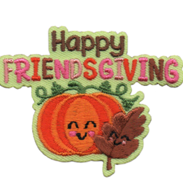 Advantage Emblem & Screen Prnt Happy Friendsgiving (Pumpkin and Leaf) Fun Patch