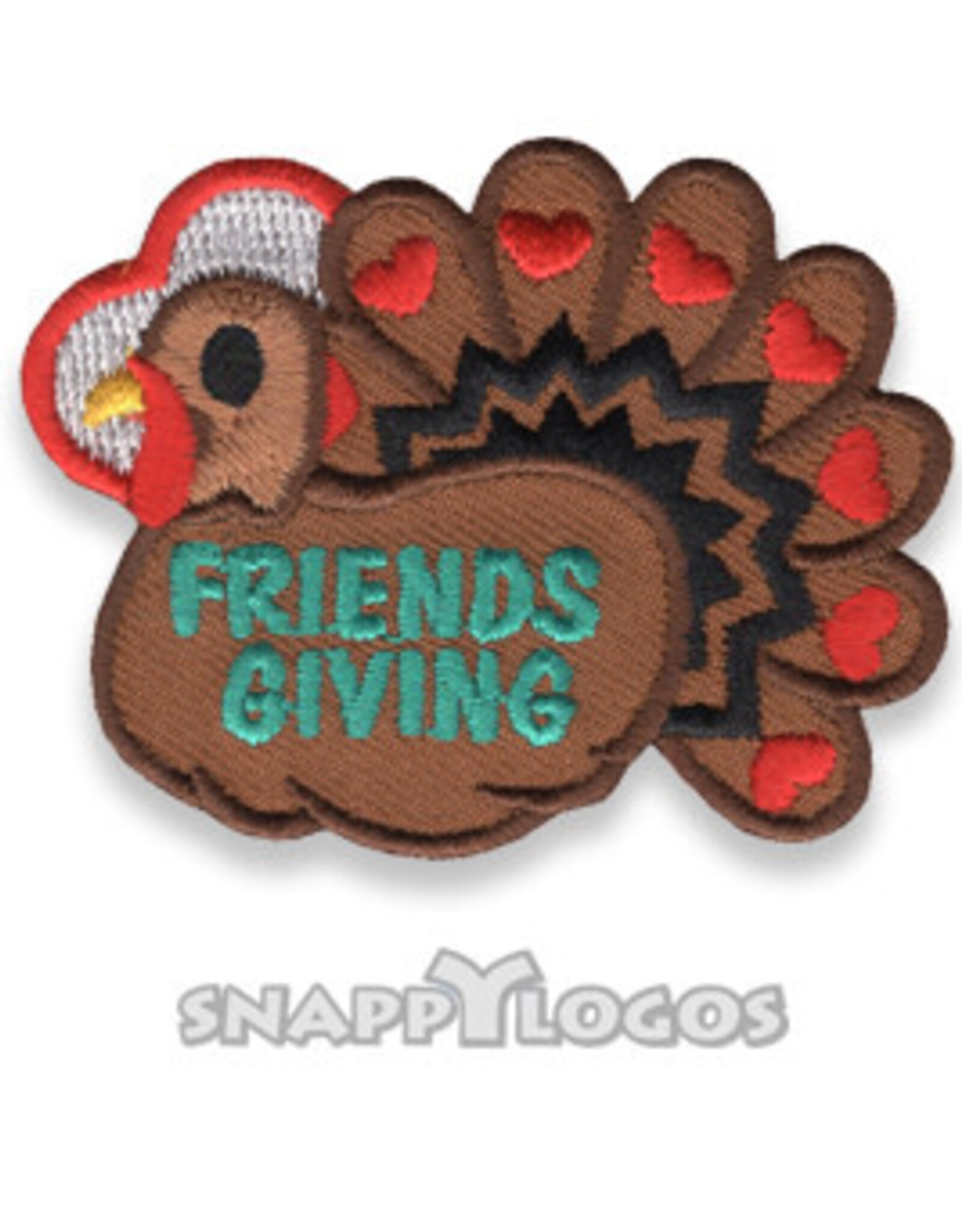 snappylogos Friends Giving with Turkey Fun Patch (8278)