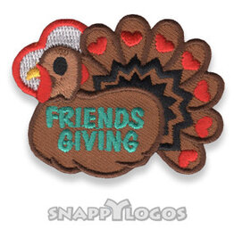 snappylogos Friends Giving with Turkey Fun Patch (8278)