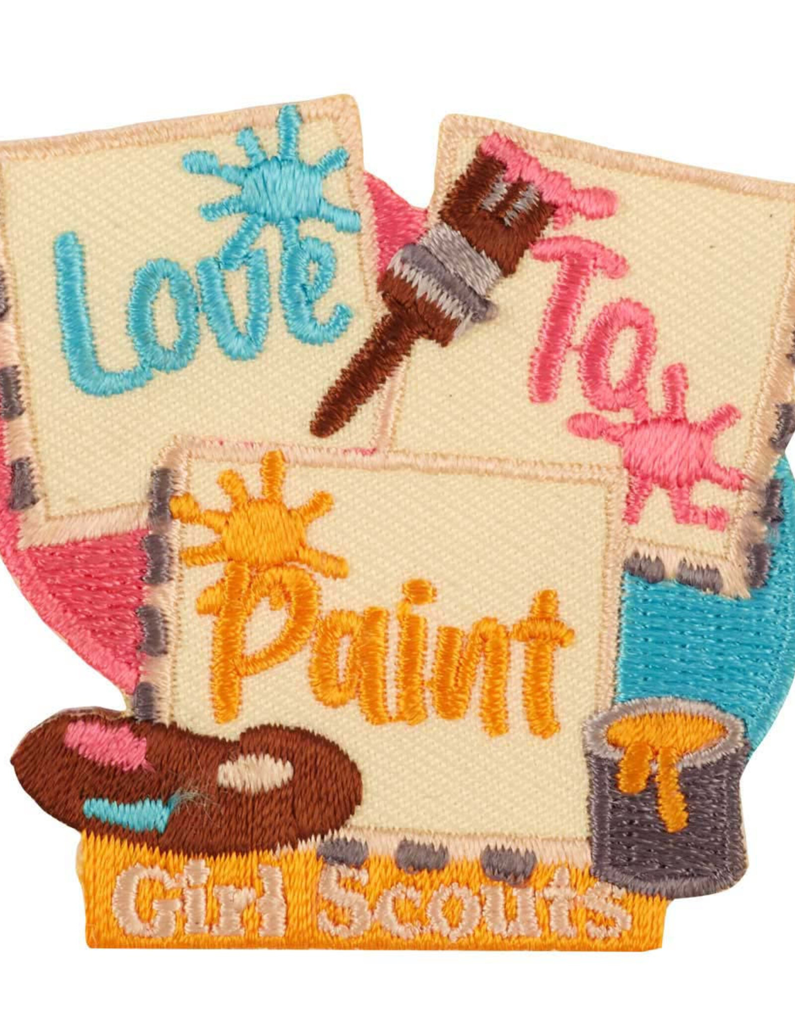 GSUSA Love to Paint Iron On  Patch