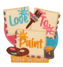 GSUSA Love to Paint Iron On  Patch
