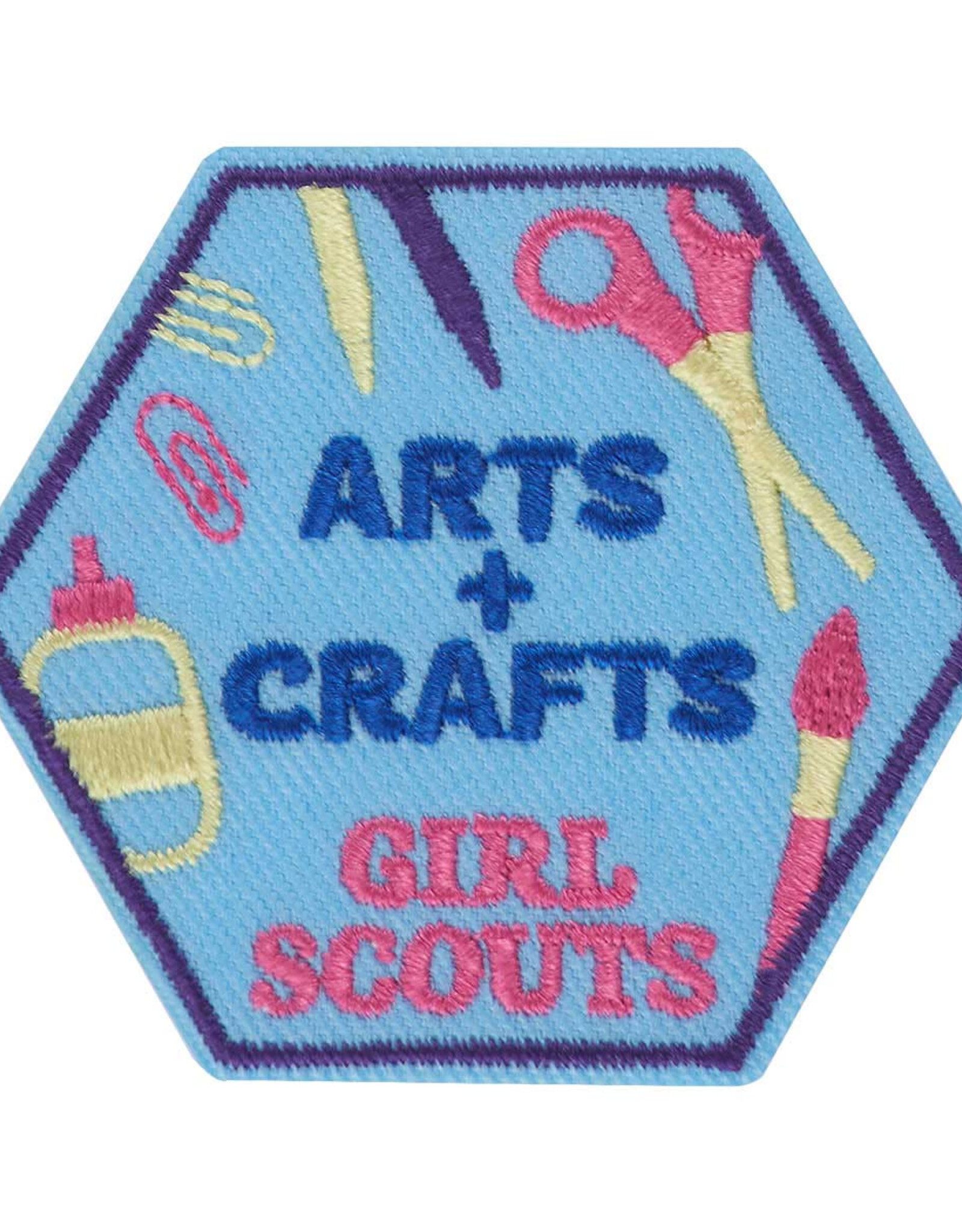 GSUSA Girl Scouts Arts & Crafts Iron on Patch