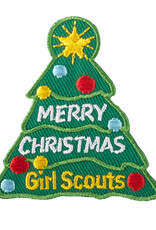Merry Christmas Tree Iron-On Patch