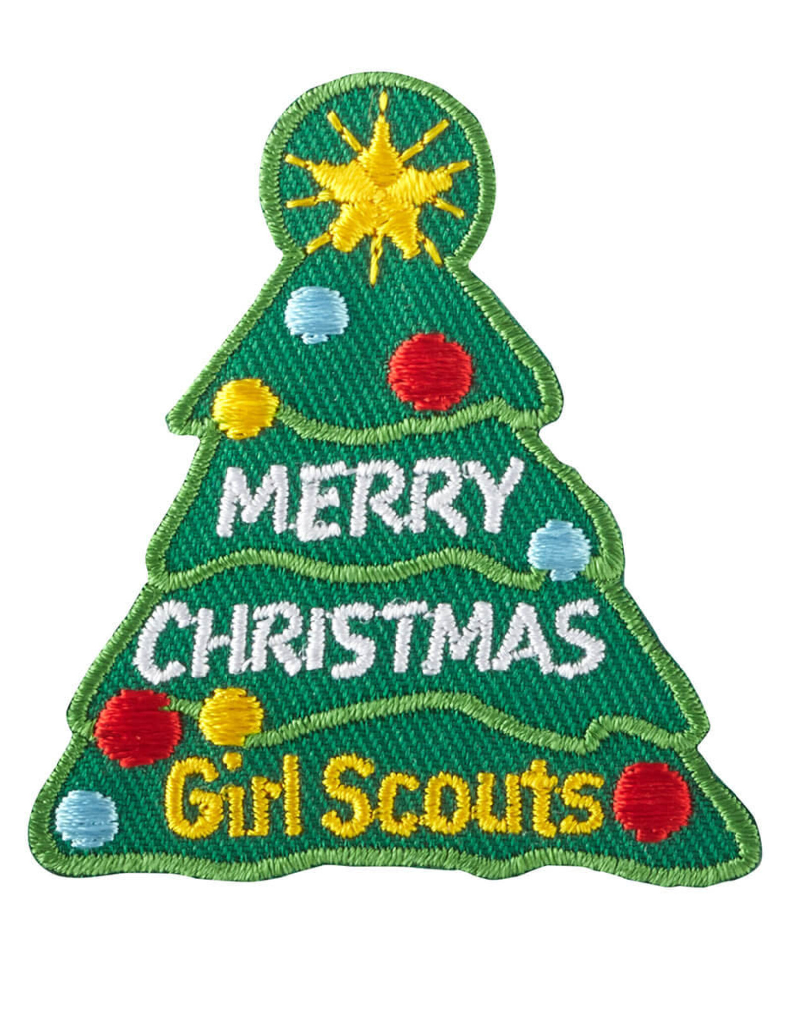 Merry Christmas Tree Iron-On Patch