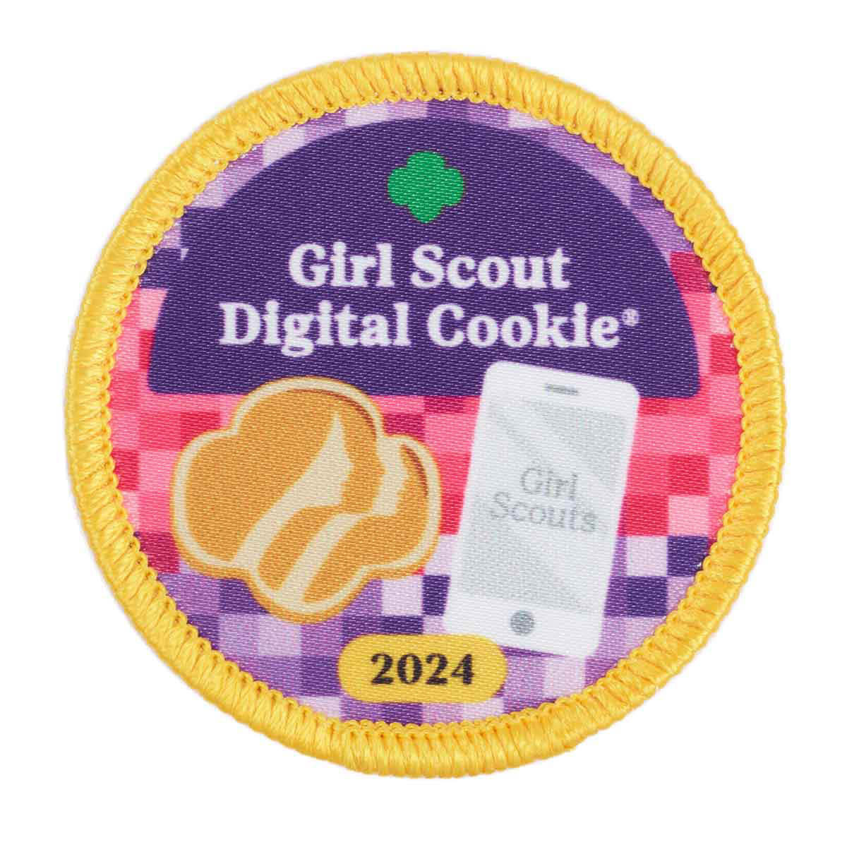2024 Girl Scout Digital Cookie SewOn Patch Girl Scouts of Silver