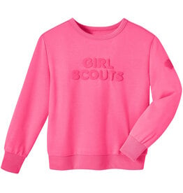 GSUSA Girls Pink Neon Crewneck Sweatshirt