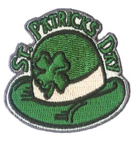 St Patrick's Day Shamrock Bowler Hat Fun Patch