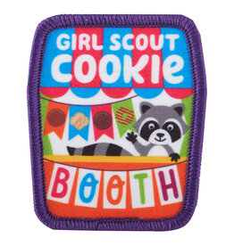 GSUSA Girl Scout Cookie Booth w/Racoon Sew-On Patch