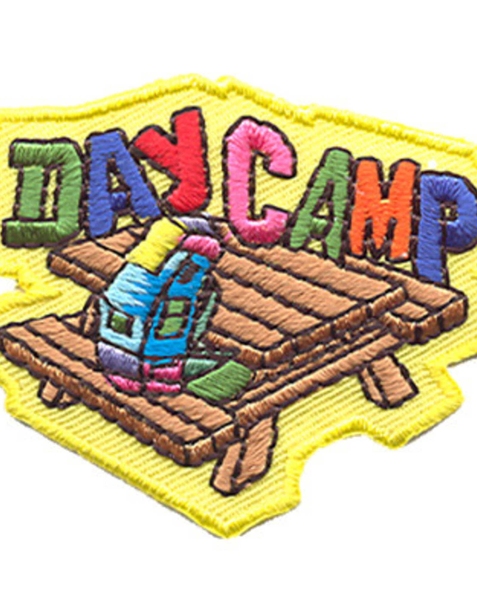 Advantage Emblem & Screen Prnt Day Camp w/Picnic Table Fun Patch