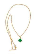 Girl Scout Charming Jewelry Goldtone Trefoil Necklace