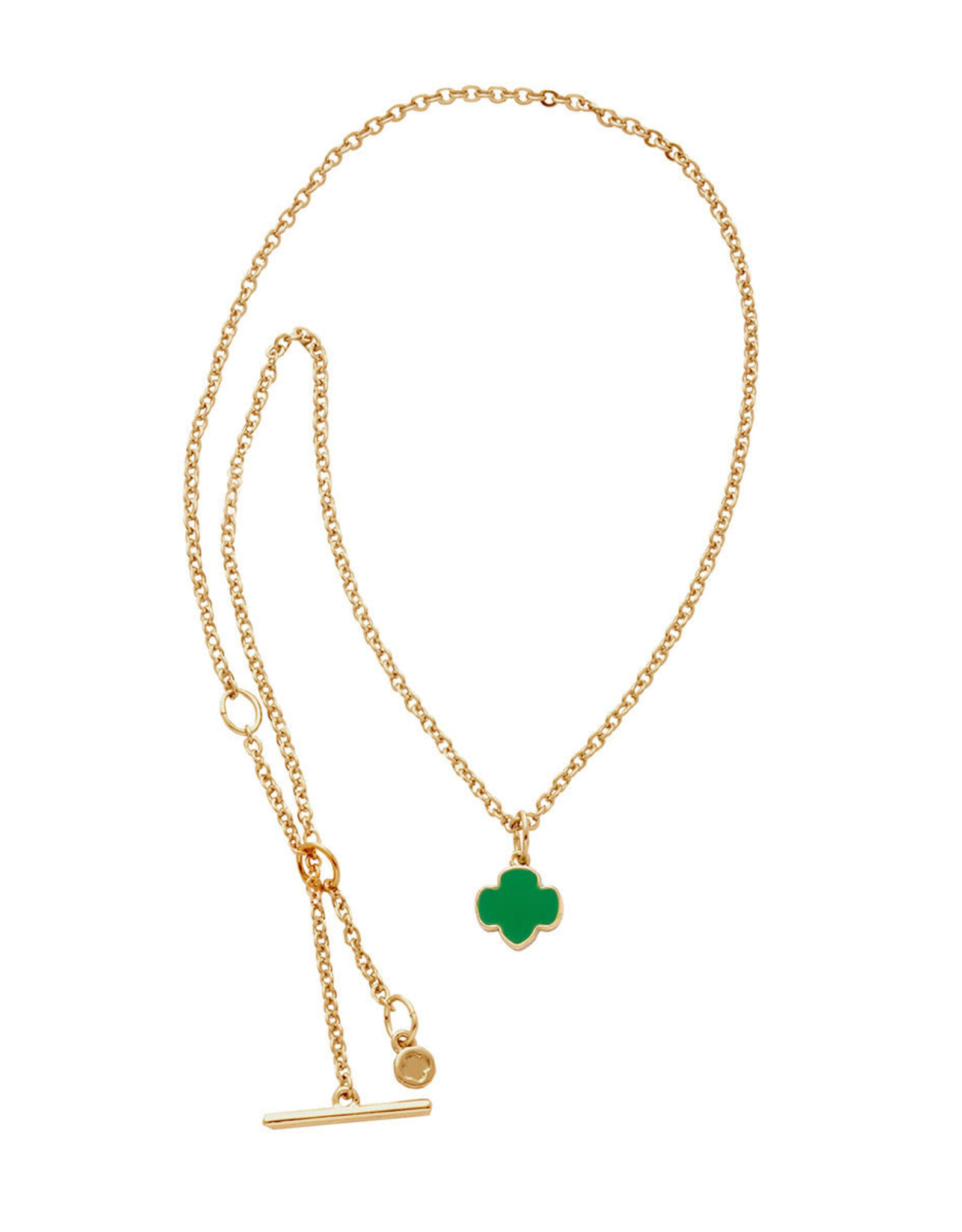 Girl Scout Charming Jewelry Goldtone Trefoil Necklace