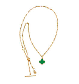 Girl Scout Charming Jewelry Goldtone Trefoil Necklace