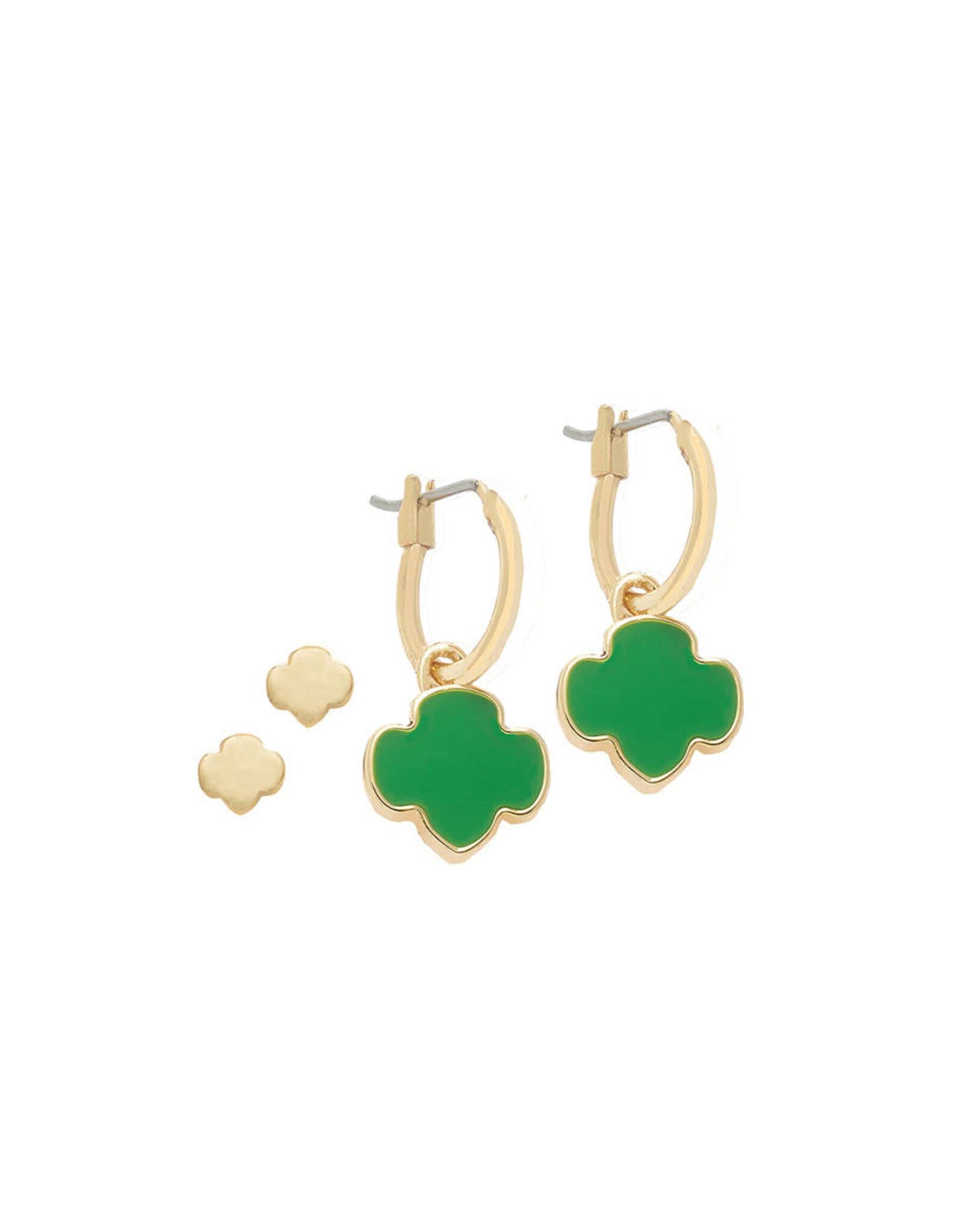 Charming Jewelry Girl Scout Goldtone Earring Set