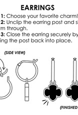 Girl Scout Charming Jewelry Silvertone Earring Set