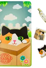 Cat In A Box Pocket Journal with Pen