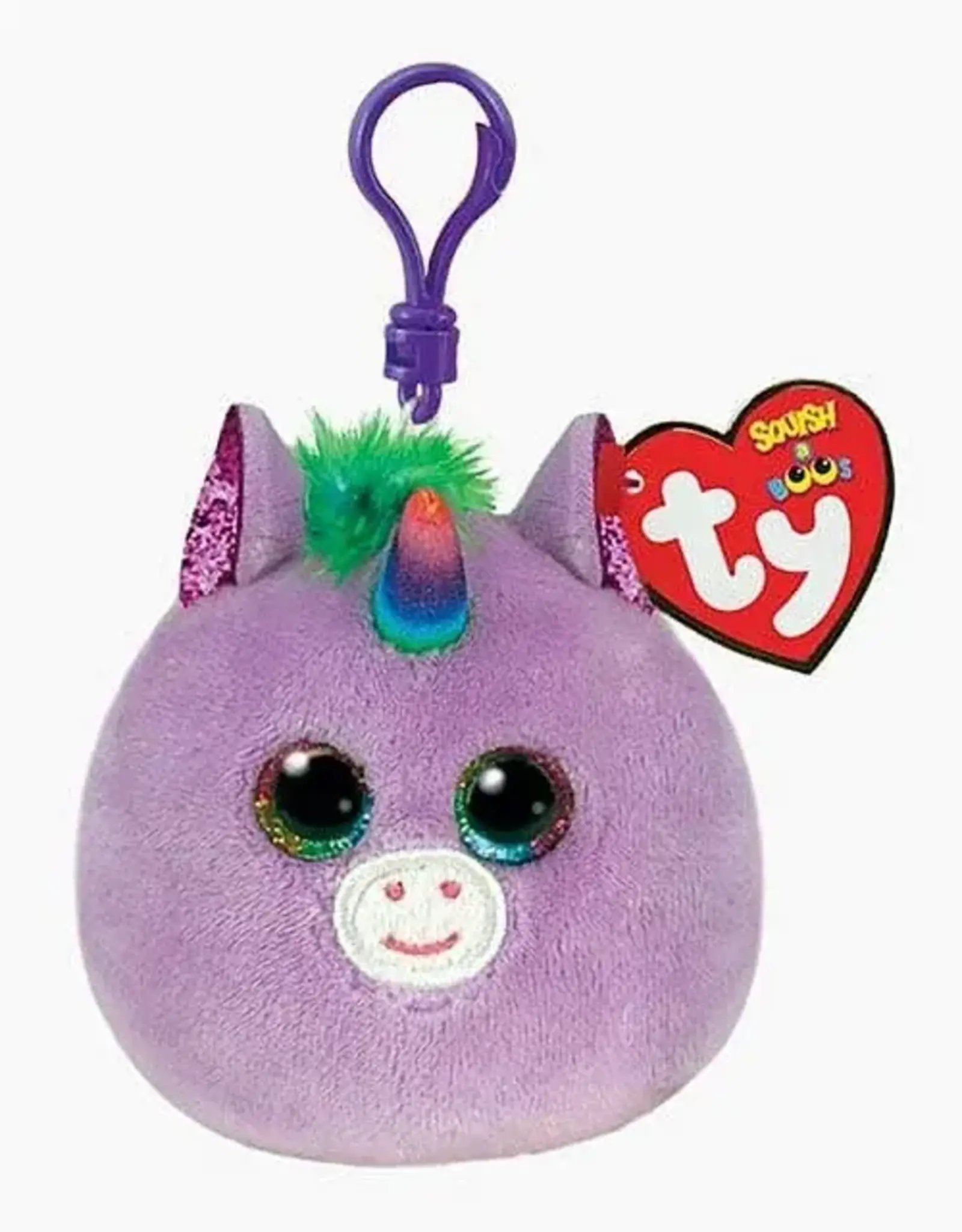 TY 3in Squish-A-Boo Rosette Plush Clip