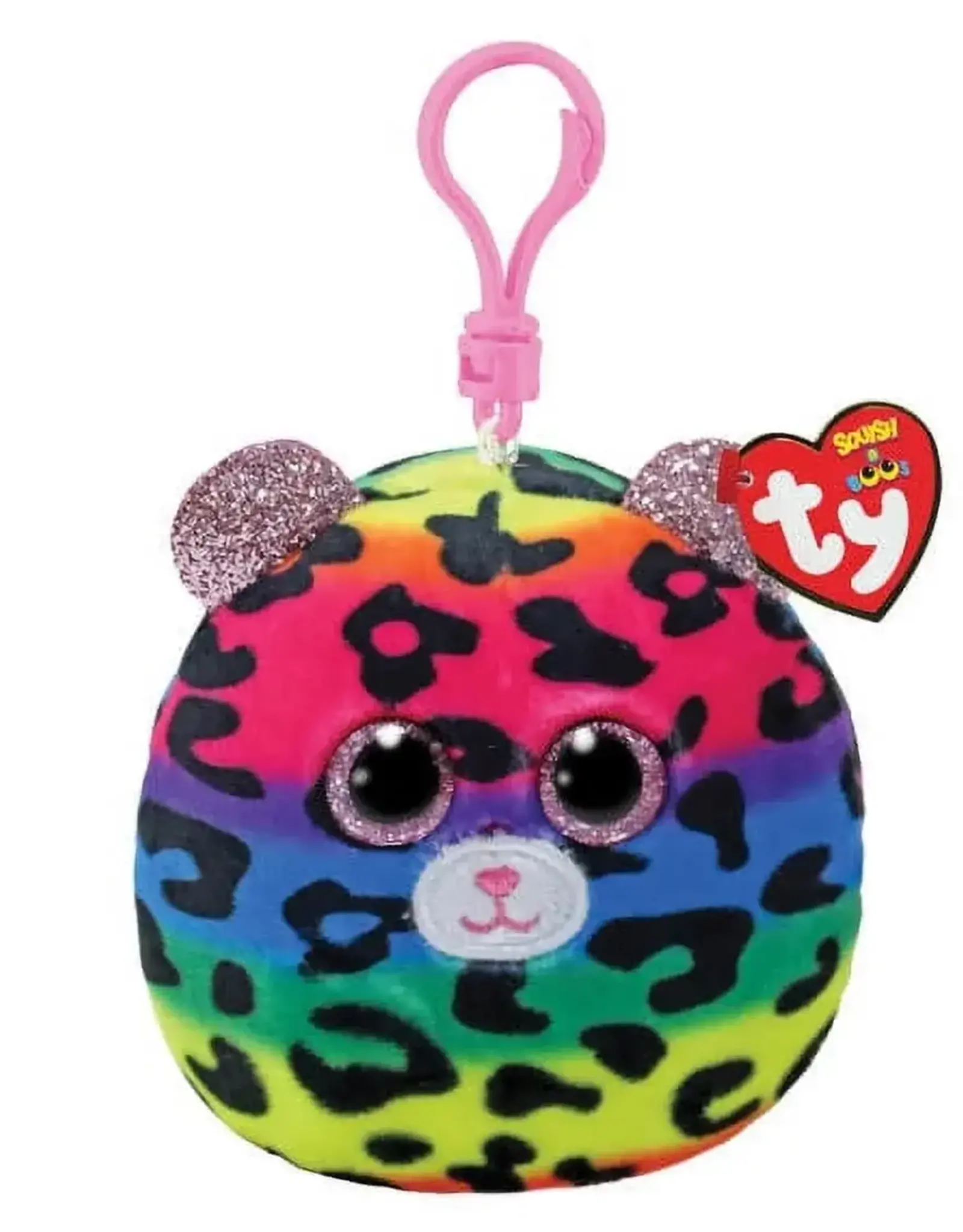 TY 3in Squish-A-Boo Dotty Plush Clip