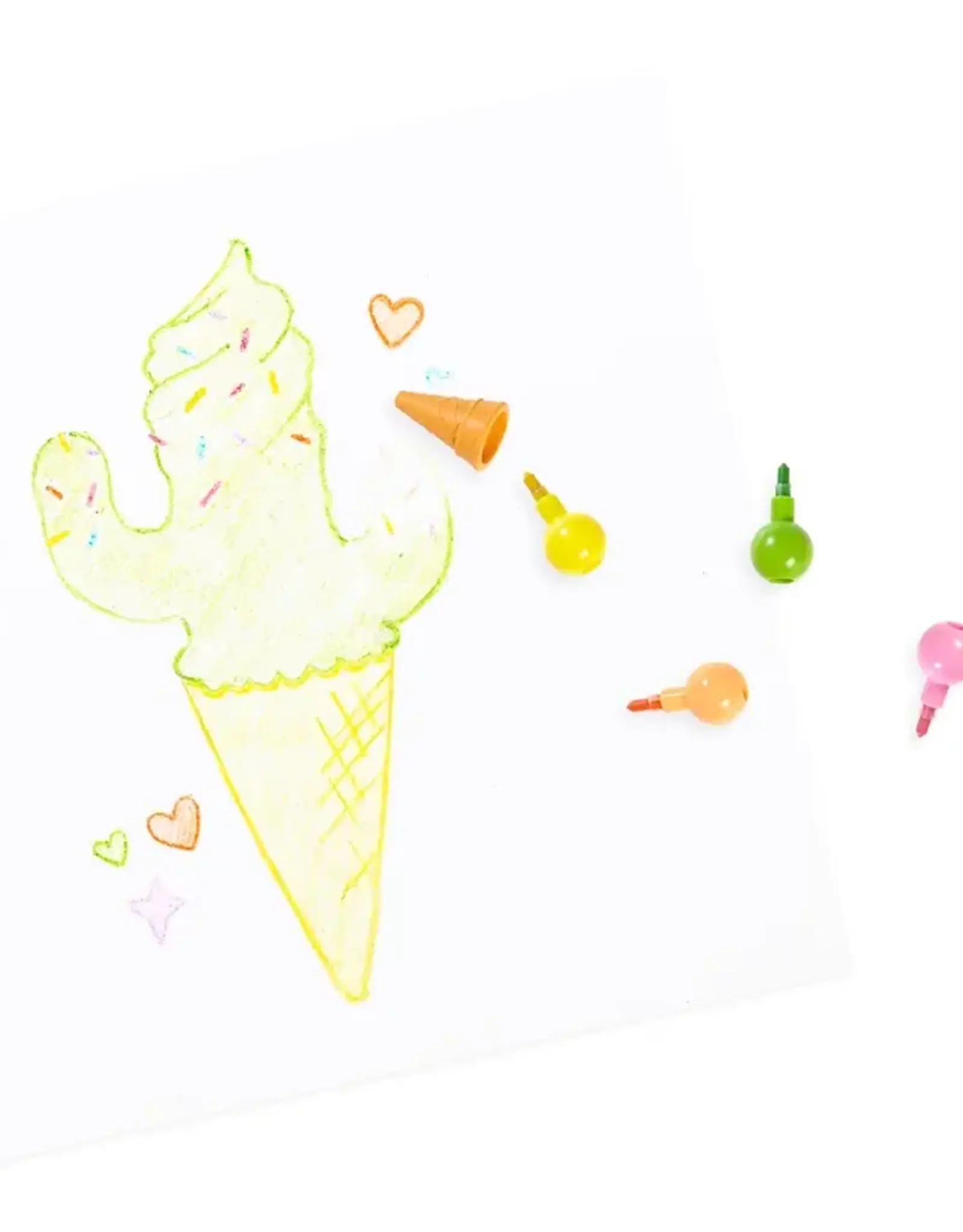 Rainbow Scoops Scented Stacking Erasable Crayon Set