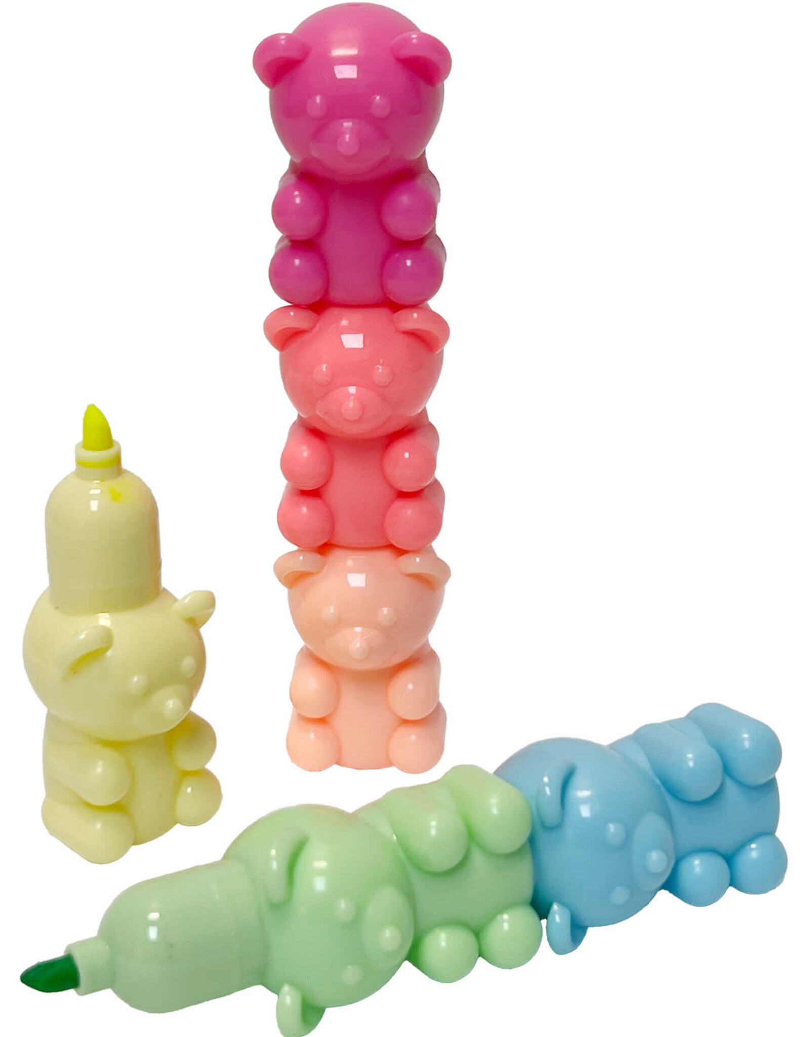 Beary Bright Stackable Marker / Highlighter Set
