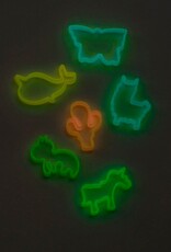 Yes Designs Glow in the Dark Silly Shapes Rubber Band Bracelets