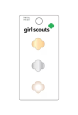 Girl Scout Charming Jewelry 3pc Classic Trefoil Charm Pin Headers