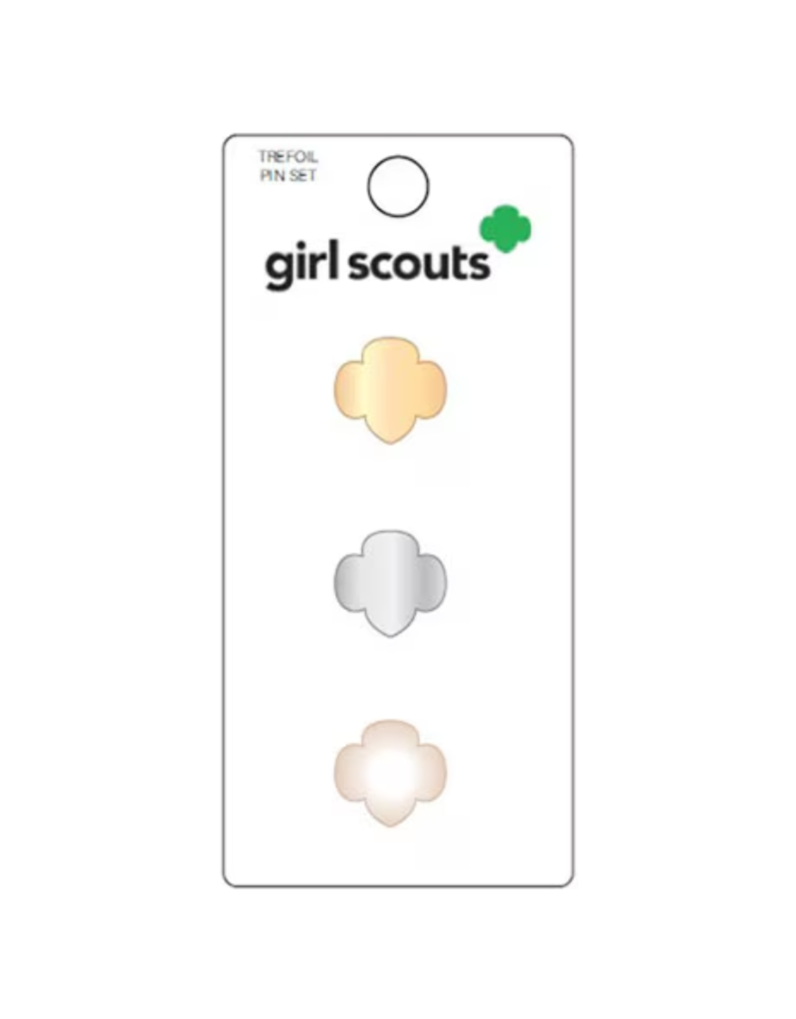 Girl Scout Charming Jewelry 3pc Classic Trefoil Charm Pin Headers