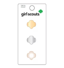 Girl Scout Charming Jewelry 3pc Classic Trefoil Charm Pin Headers