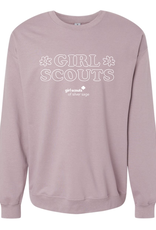 Silver Sage Puff Embroidery Crew Neck Long Sleeve Shirt - Adult