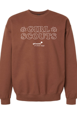 Silver Sage Puff Embroidery Crew Neck Long Sleeve Shirt - Adult