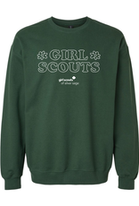 Silver Sage Puff Embroidery Crew Neck Long Sleeve Shirt - Adult
