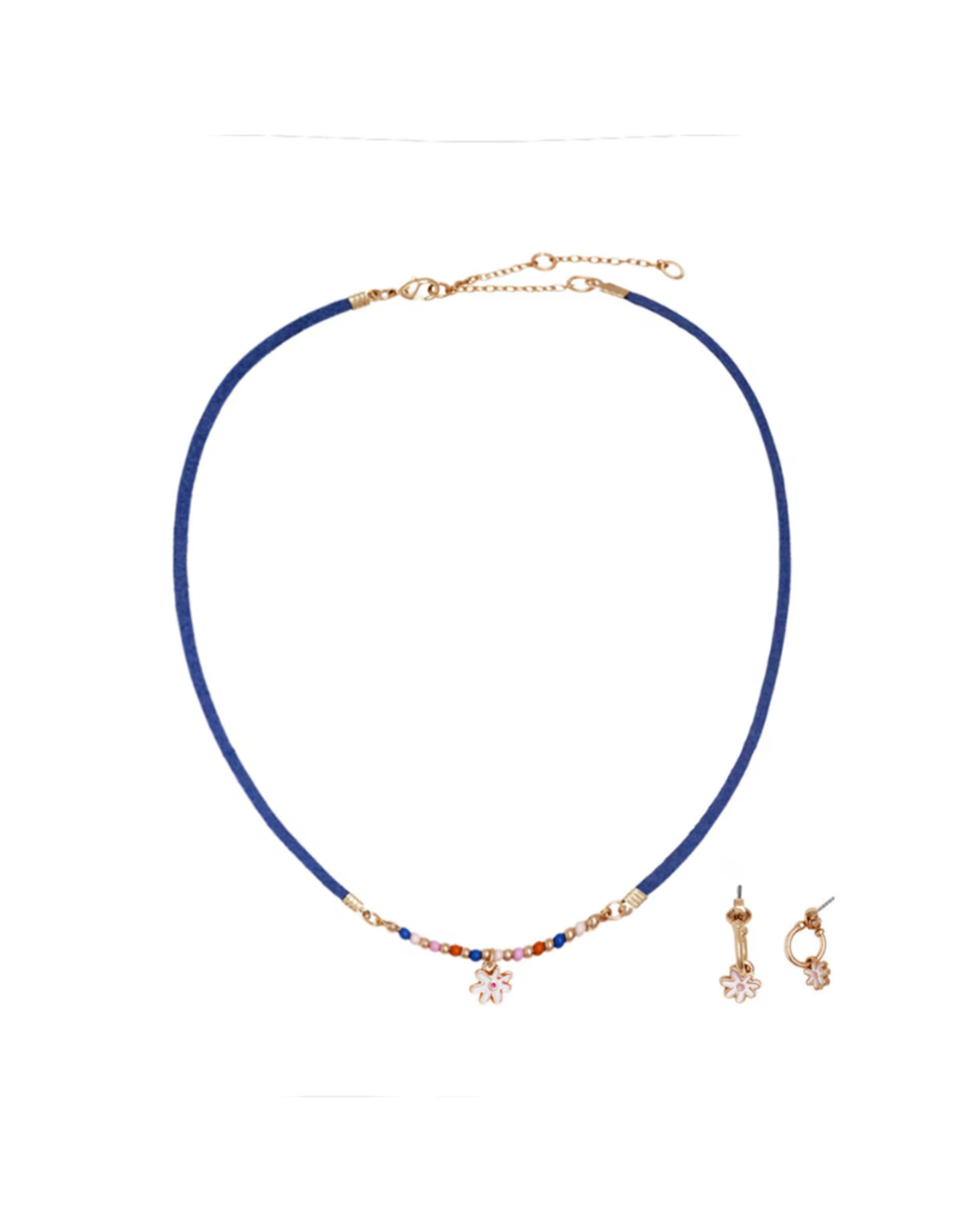 Daisy Bead Necklace and Earring Set