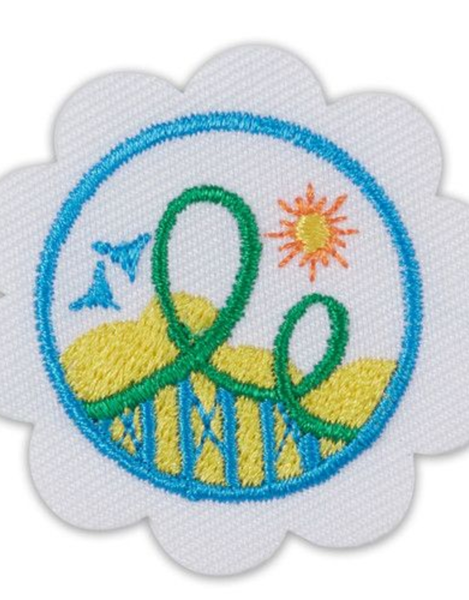 GIRL SCOUTS OF THE USA Daisy Roller Mechanical Engineering:  Coaster Design Badge
