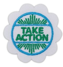 GIRL SCOUTS OF THE USA Daisy Take Action Award Badge