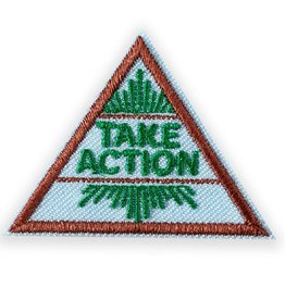 GIRL SCOUTS OF THE USA Brownie Take Action Award Badge
