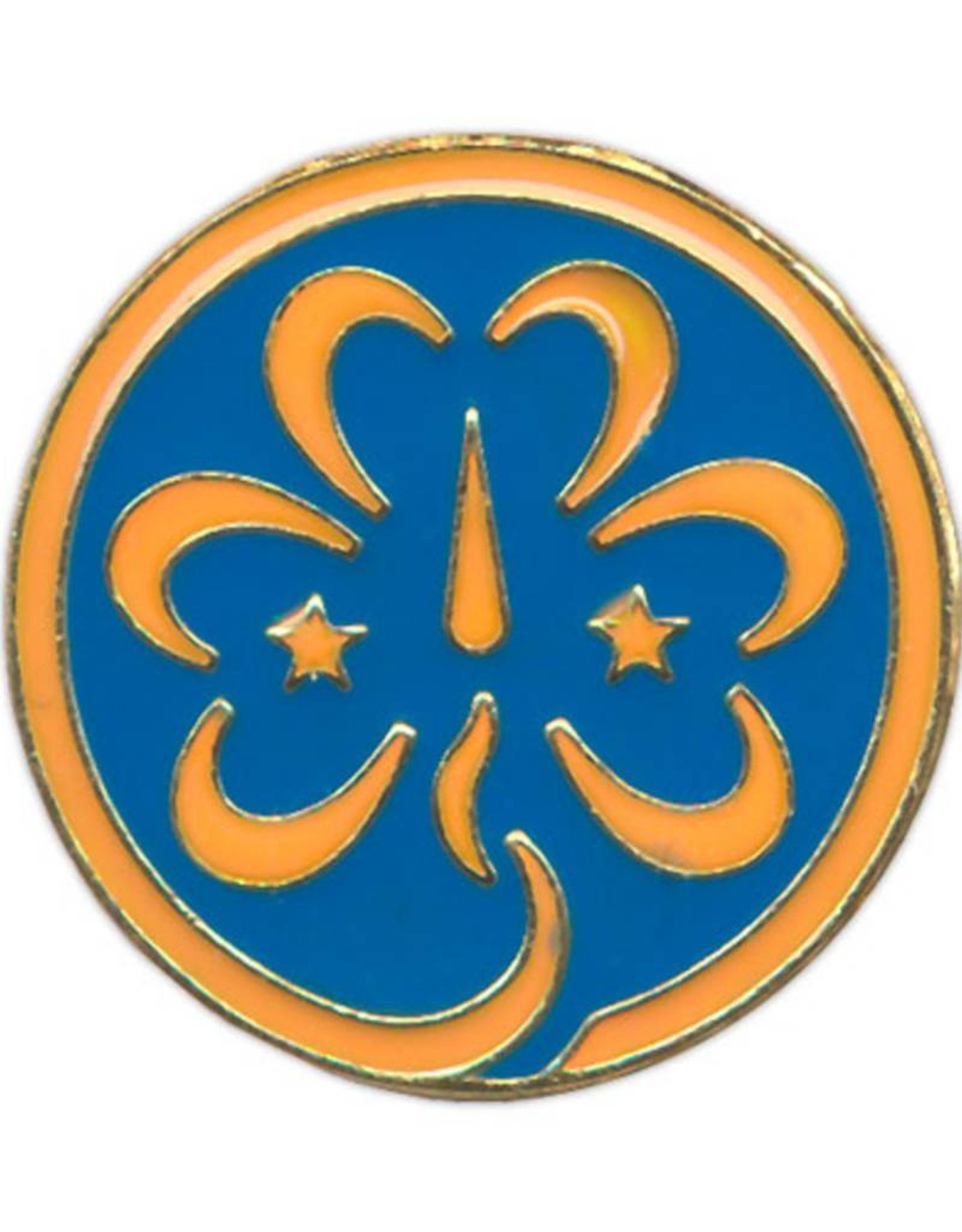 GIRL SCOUTS OF THE USA World Association Trefoil Pin WAGGGS