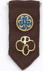 GIRL SCOUTS OF THE USA Brownie Insignia Tab Brown