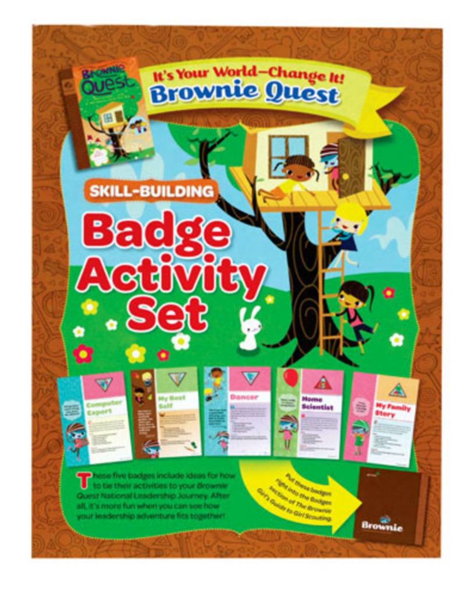 GIRL SCOUTS OF THE USA ! Brownie It's Your World Badge Activity Set