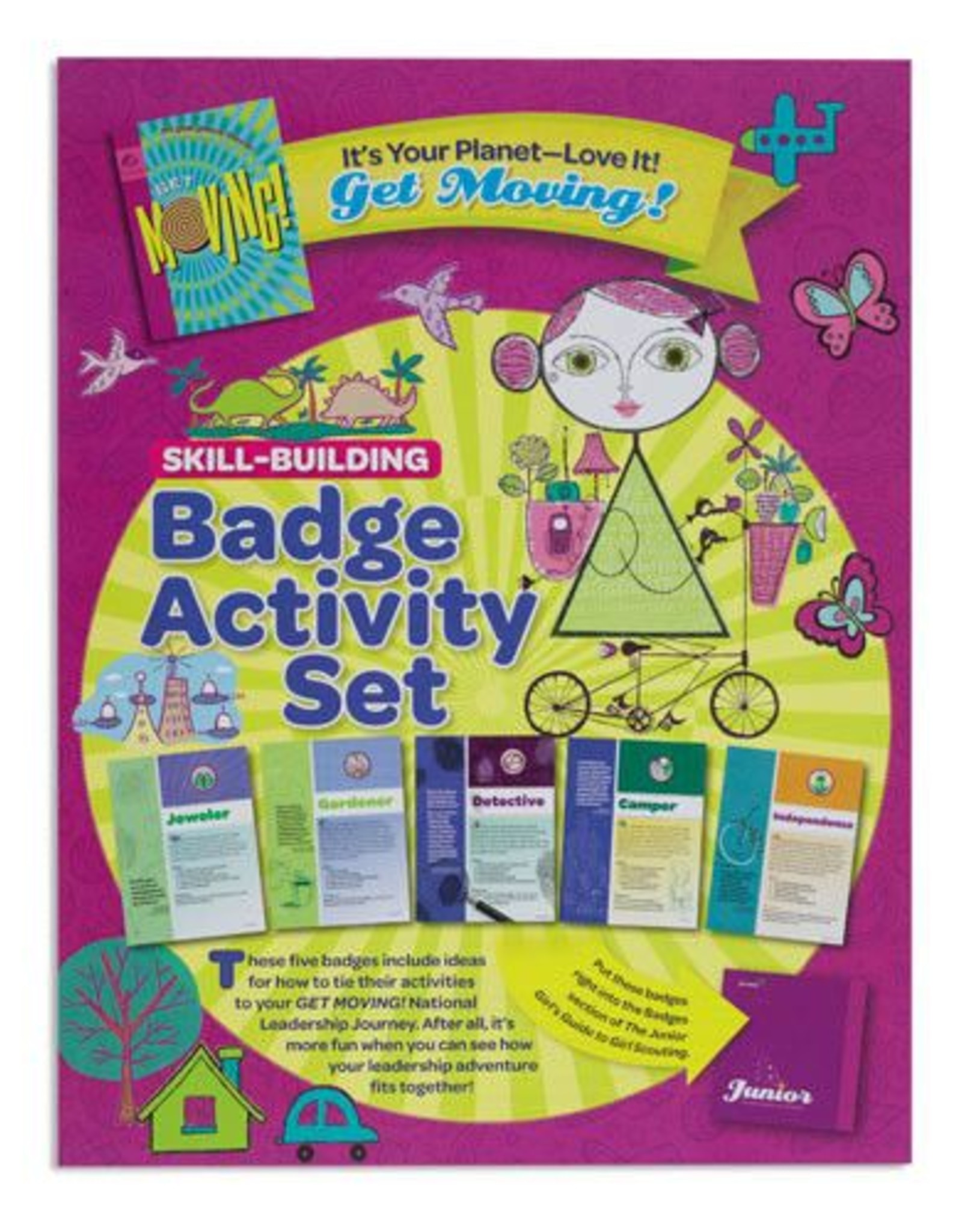 GIRL SCOUTS OF THE USA ! Junior It's Your Planet Badge Activity Set