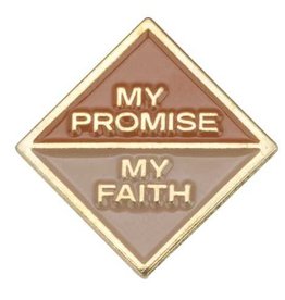 GIRL SCOUTS OF THE USA Brownie My Promise/Faith Pin 2