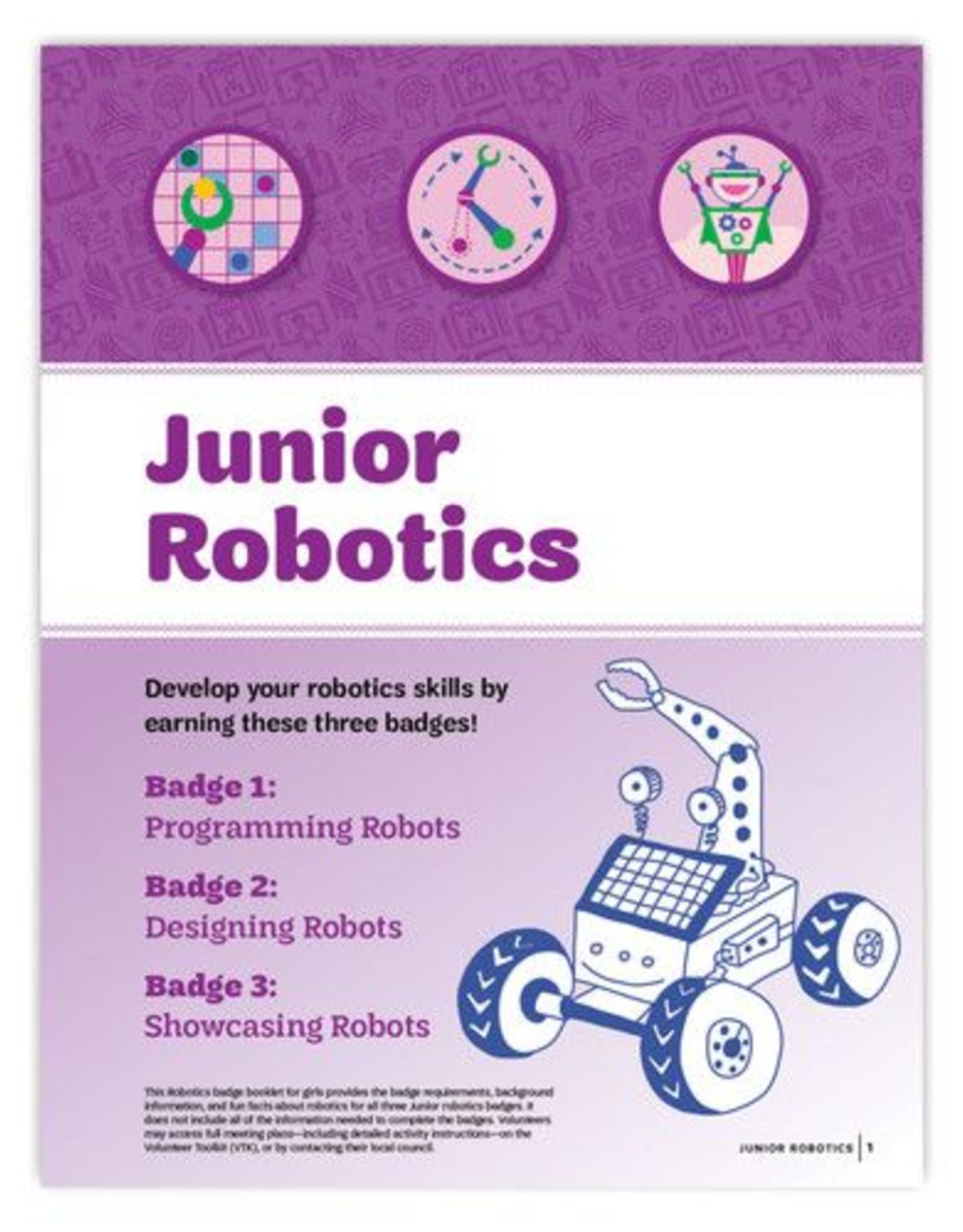 GIRL SCOUTS OF THE USA Junior Robotics Requirements