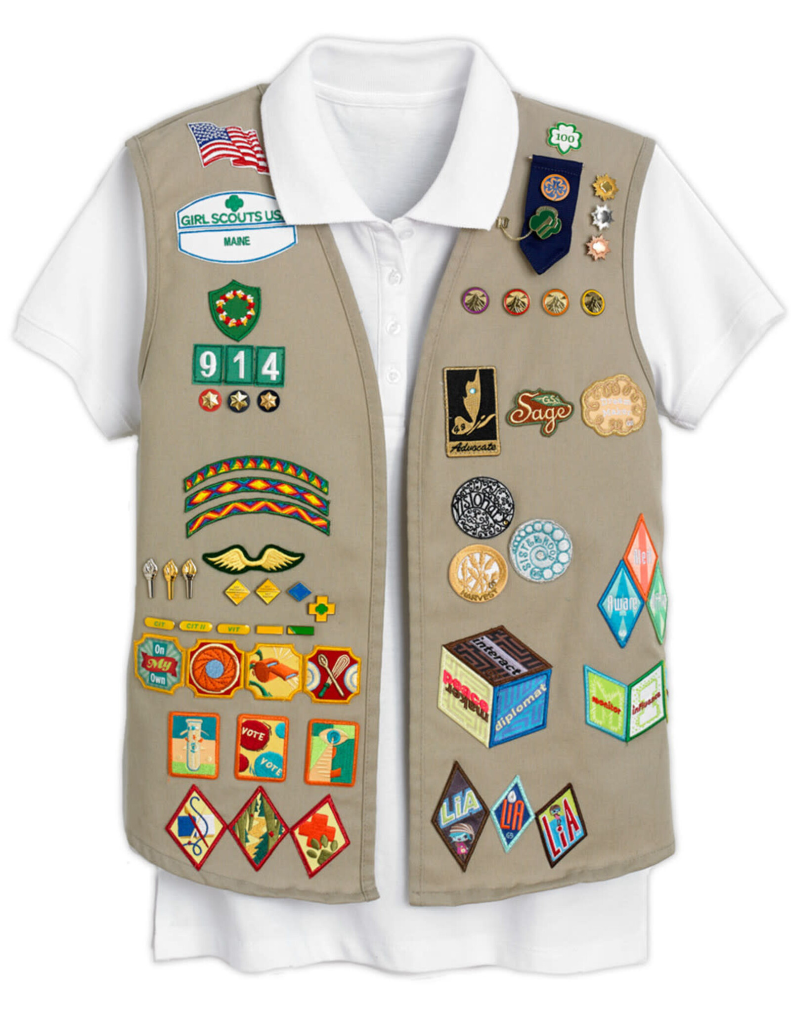 GIRL SCOUTS OF THE USA ! Cadette/Senior/Ambassador Vest