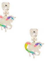 Iridescent Rainbow Unicorn Clip-On Earrings