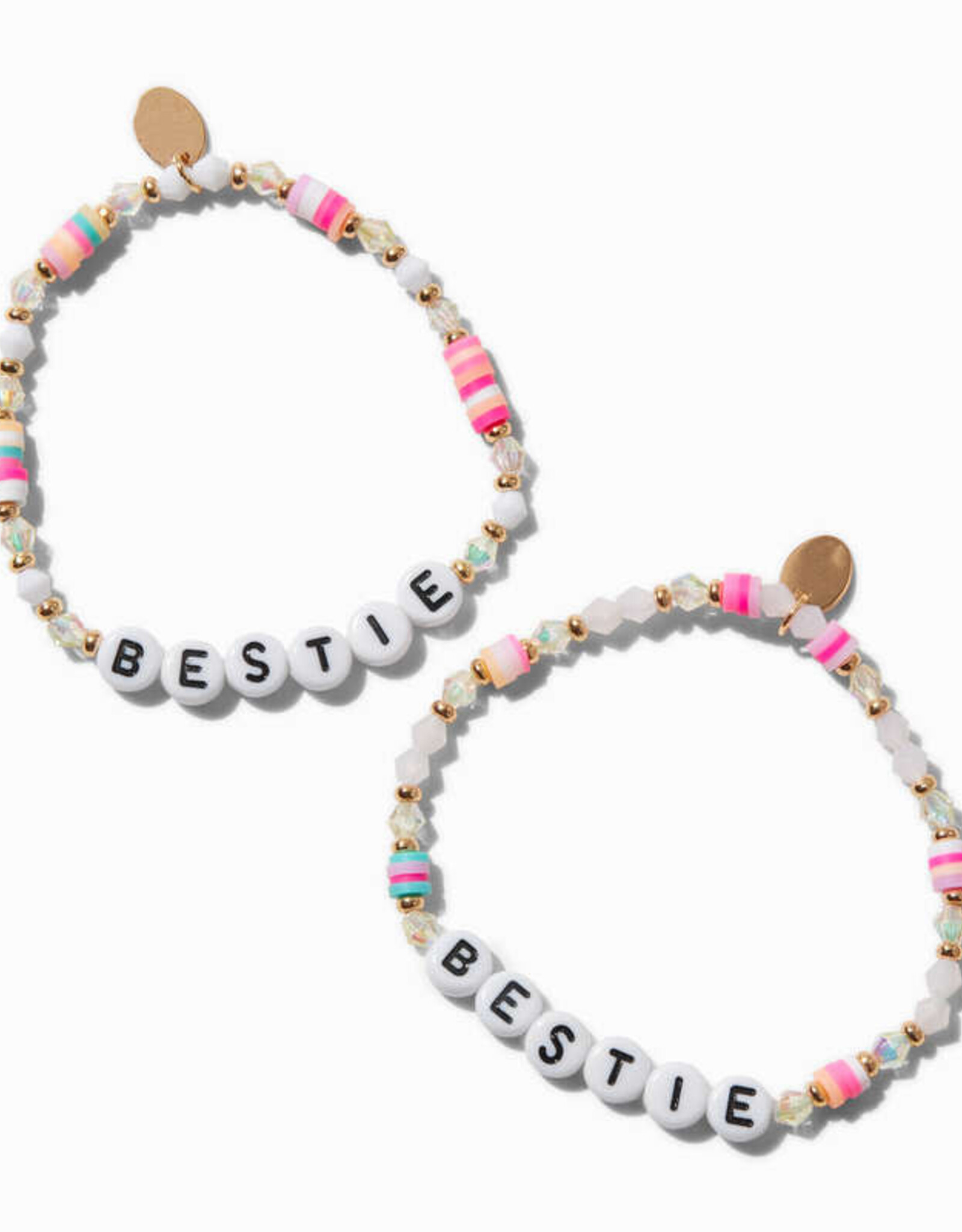 Best Friends ''Bestie'' Beaded Stretch Bracelets - 2 Pack
